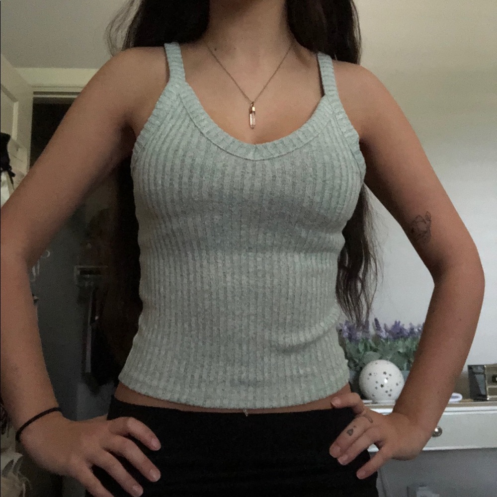soft green tank top